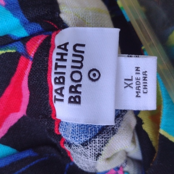 Tabitha Brown X Target Colorful Wide Leg Linen Blend Pull-on Pants XL - Picture 6 of 8
